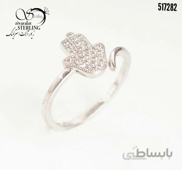 انگشتر نقره زنانه طرح دست