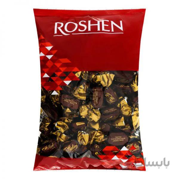 تافی کاکائویی با مغز کرم شکلاتی تافلینی روشن Roshen Toffelini بسته یک کیلویی