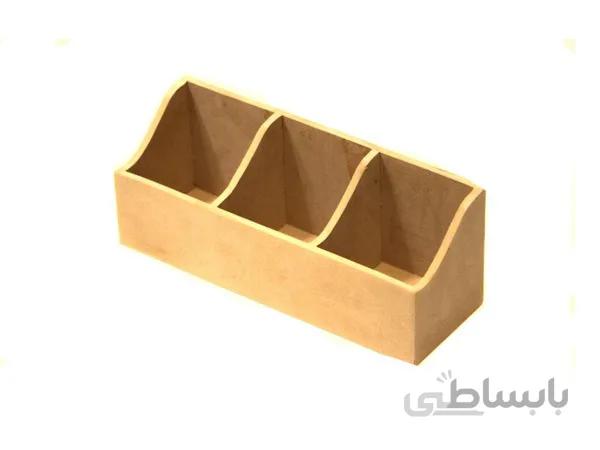 جا قلمی چوبی 3خانه
