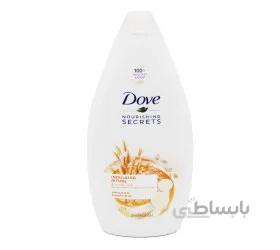شامپو بدن زنانه داو حاوی شیر و جو مدل NOURISHING SECRET حجم 500 میلی لیتر (هلند)