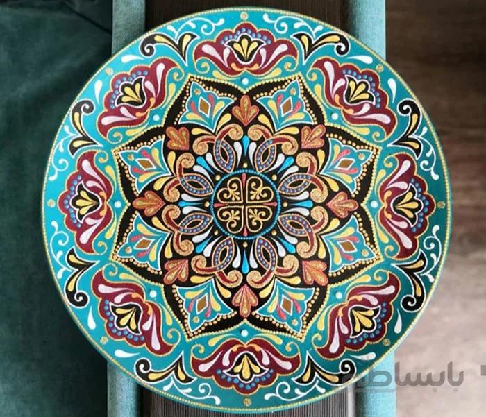 بشقاب سفالی نیلوفر آبی