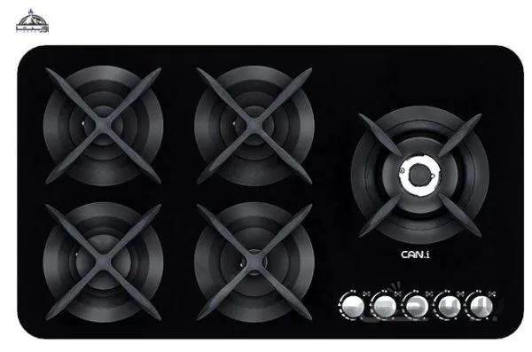 اجاق گاز ۵ شعله شیشهای کن مدل IG-8516 ا Can Gas Hob model IG-8516