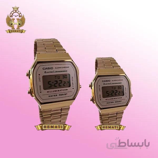 ساعت ست کاسیو نوستالژی CASIO A168 رزگلد