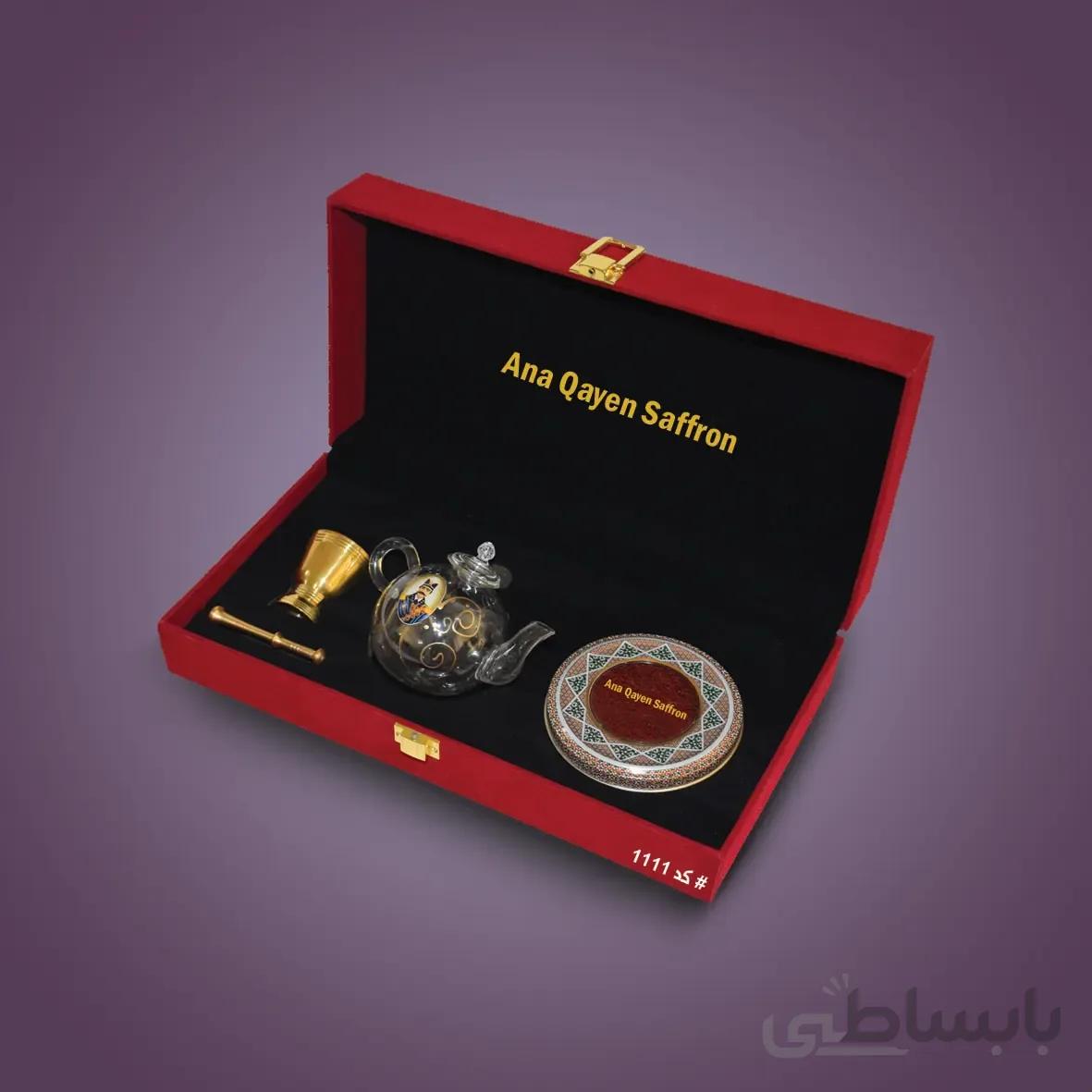جعبه لوکس زعفران – 4 گرم زعفران سوپر نگین – کد 1111