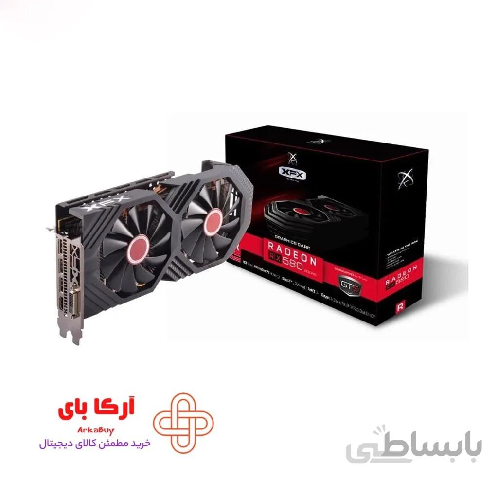 XFX RX-580P8DBDR Radeon RX580 GTS Black Edition 8GB OC+ Graphics Card ا کارت گرافیک ایکس اف ایکس مدل آر ایکس 580 GTS Black Edition با حافظه 8 گیگابایت