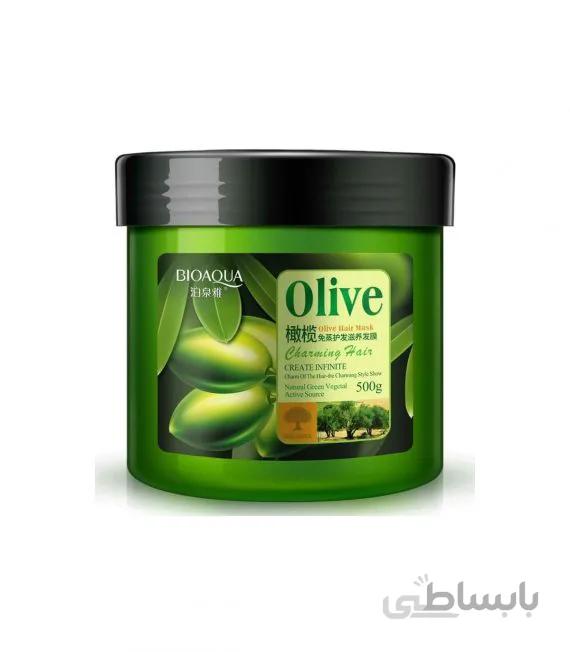 ماسک موی تقویت کننده و ضد ریزش بیوآکوا عصاره روغن زیتون ا BIOAQUA Olive Oil Hair Mask