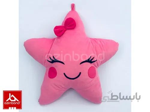 بالش فانتزی ستاره صورتی ا بالش فانتزی ستاره با پارچه مخملی