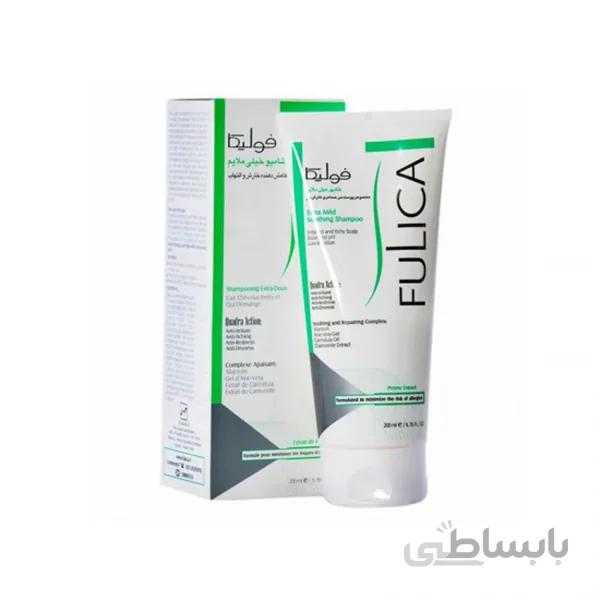 شامپو خیلی ملایم فولیکا ضد خارش حجم 200 میلی لیتر ا Fulica Extra Mild Smoothing Shampoo 200ml