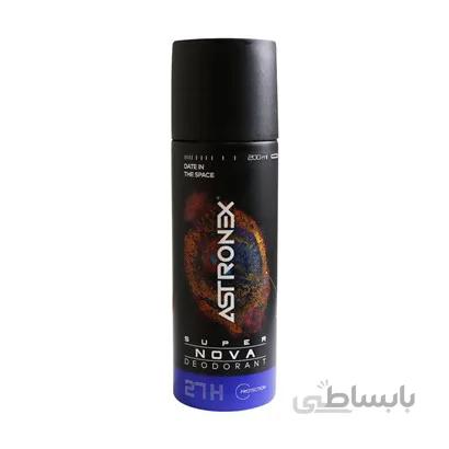 اسپری خوشبو کننده بدن استرونکس مدل Super Nova حجم 200 میل ا Astronex Super Nova Deodorant Spray 200ml