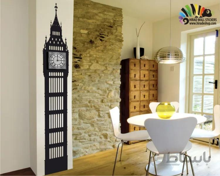استیکر دیواری آژانس هواپیمایی و ساختمان و سازه های معروف برج ساعت بیگ بن لندن انگلستان England London Big Ben Clock Tower Wallstickers کد h094
