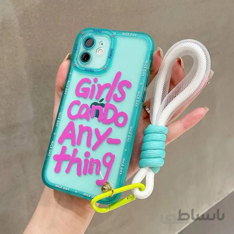قاب آیفون مدل دخترها Girls Can Do Anything به همراه آویز