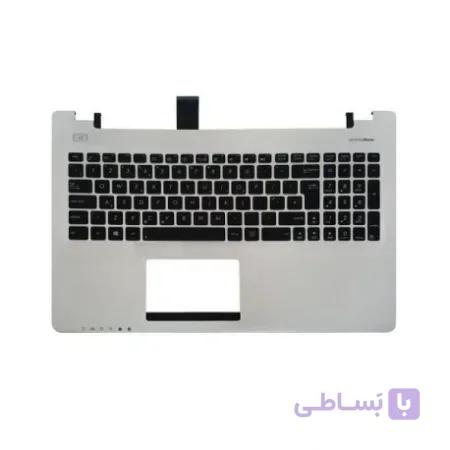 کیبورد لپ تاپ ایسوس S550 مشکی - با قاب C نقره ای