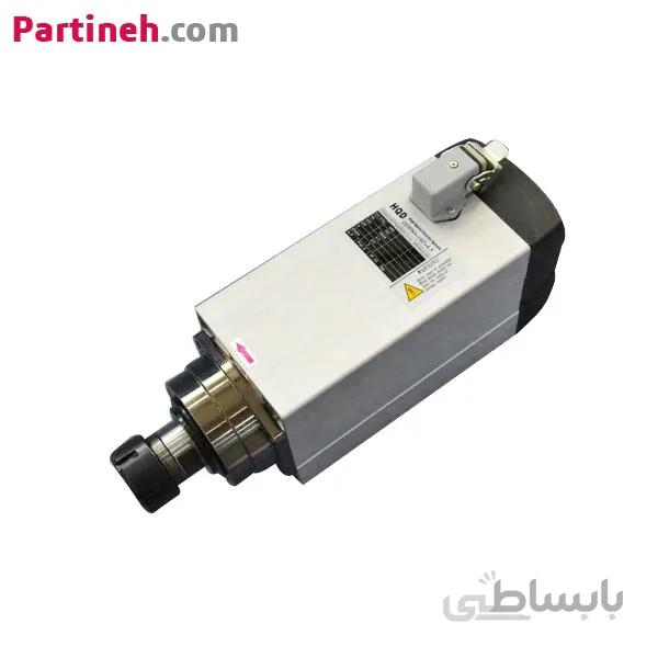 اسپیندل موتور هوا خنک 4.5 کیلووات 240۰۰ دور مدل GDF60-24Z/4.5 برند اچ کیو دی (HQD) ساخت چین ا 4.5Kw 24000RPM air cooled HQD spindle motor