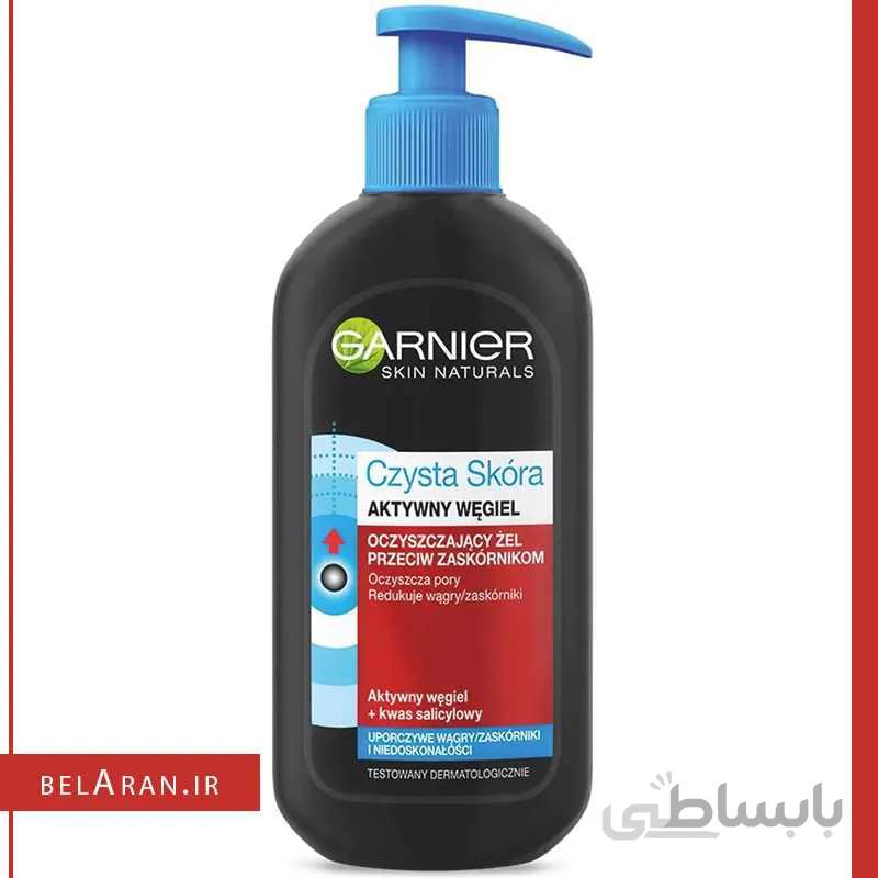 ژل شستشوی صورت زغال گارنیر حجم 200 میلی لیتر ا Garnier Komurlu Face Wash 200 ml کد 387036