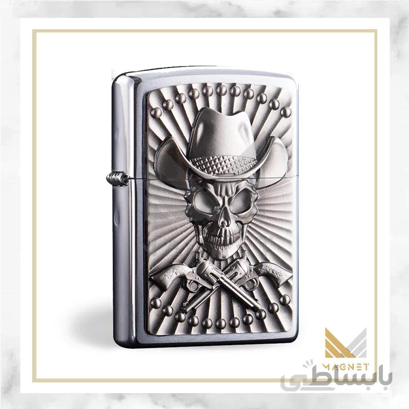 فندک زیپو کد 200 COWBOY SKULL EMBLEM