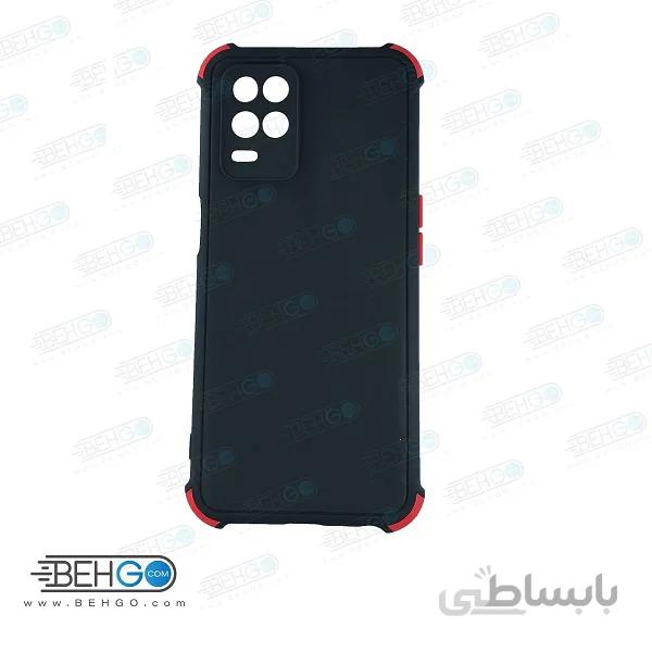 قاب گوشی موبایل ریلمی مدل 8 5G گارد ژله ای دکمه رنگی با محافظ لنز دوربین Realme 8 5G