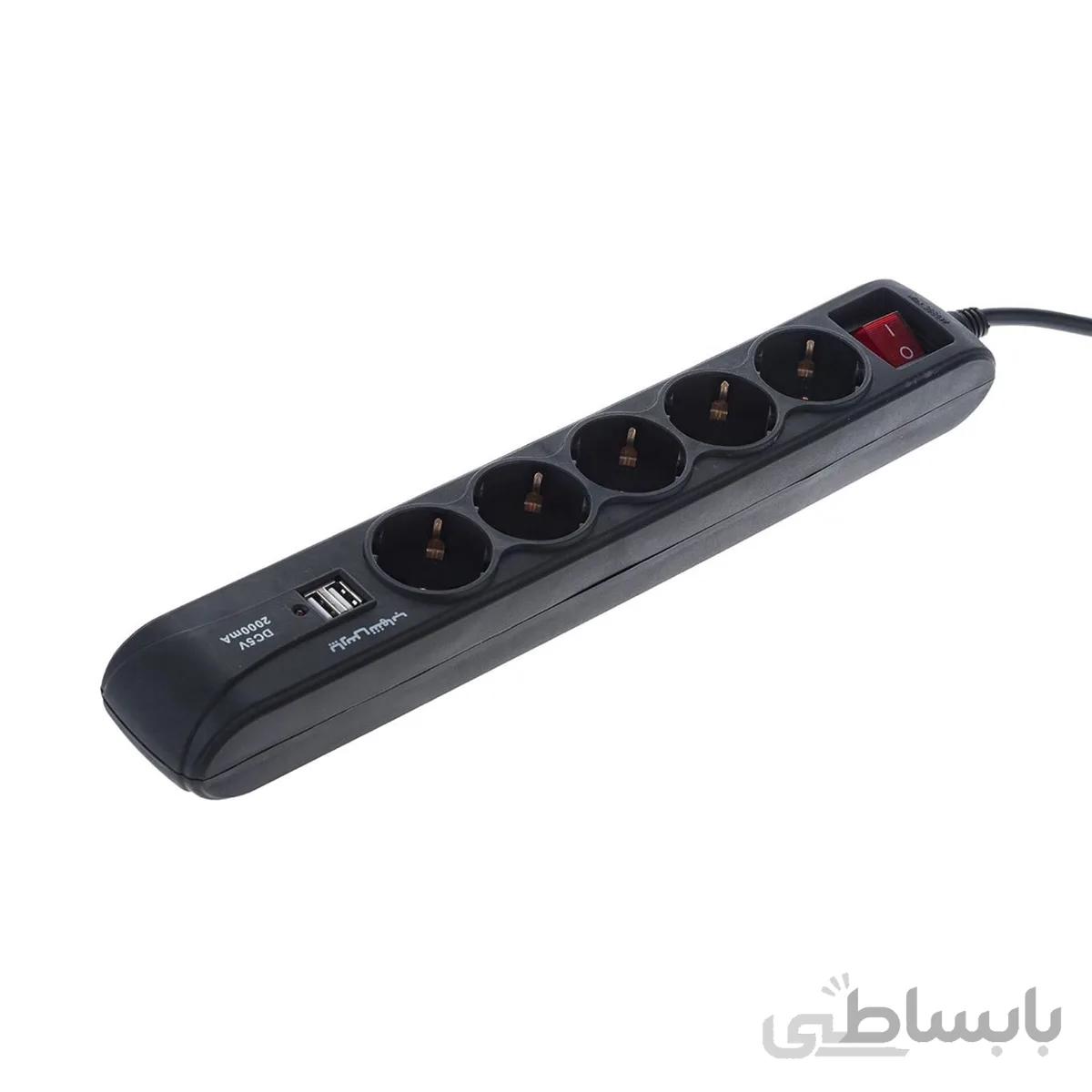 رابط ۵ خانه ارت دار پارس شهاب مدل EUM-5 با کابل ۱۸۰ سانتیمتر