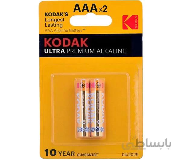 باتری نیم قلمی آلکالاین کداک مدل ULTRA بسته 2 عددی ا kodak ULTRA Alkaline AAA Battery