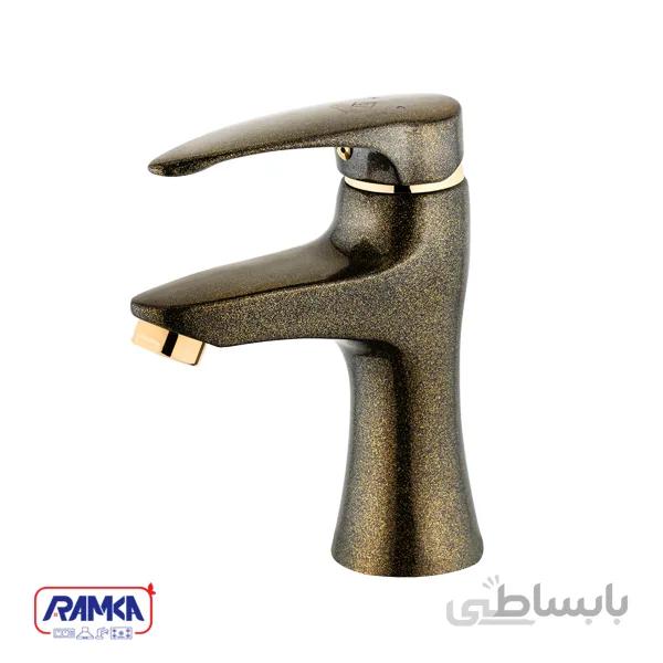 شیر روشویی پروانه زیتونی طلایی کاویان