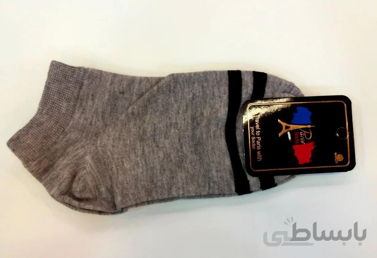 جوراب مچی دو خط کرم