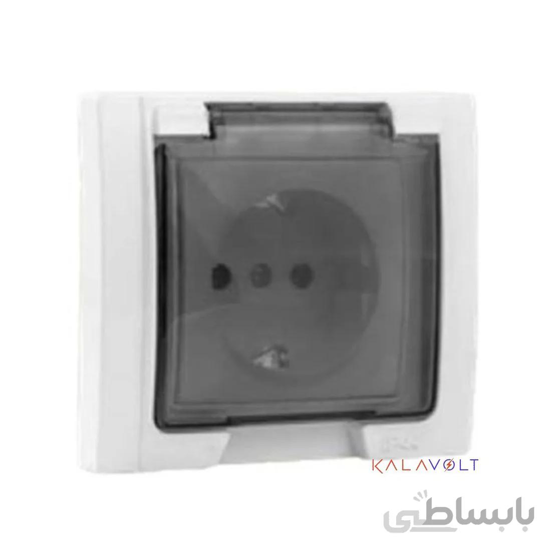 پریز بارانی ارت دار درب دار توکار پارت الکتریک مدل آذین