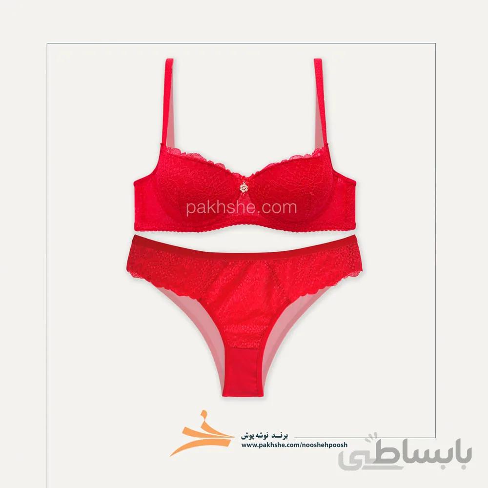 ست اسفنجی قرمز فنردار برند نوشه پوش کد 22002
