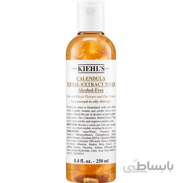 تونر کالاندولای (گل همیشه بهار) کیلز kiehl’s | گیاهی، فاقد الکل، مناسب پوست نرمال تا چرب | ۲۵۰ میل ا kiehl's calendula herbal extract alcohol-free toner 250ml