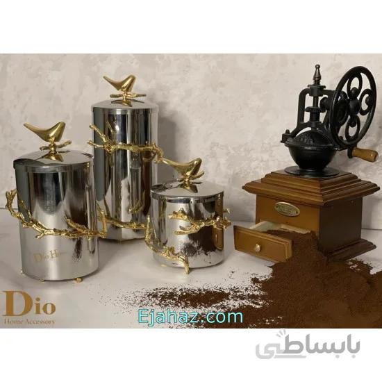 پاسماوری 3 پارچه استیل پرنده طلایی دیو