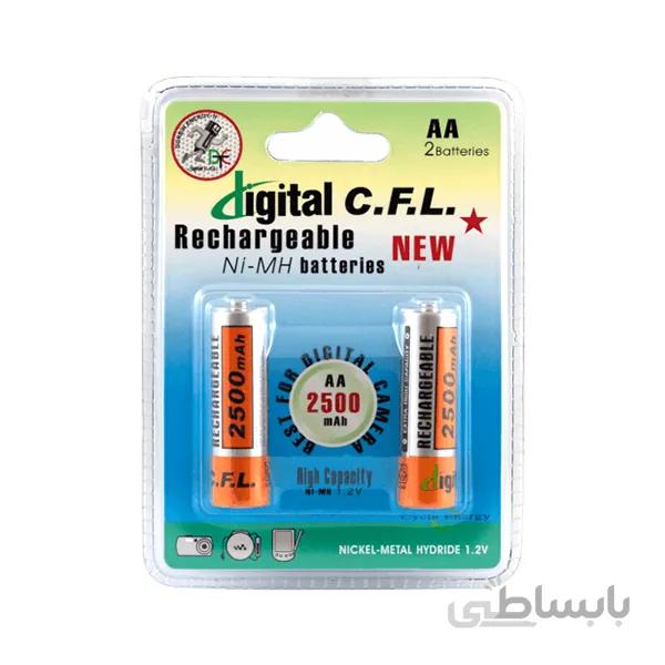 باتری قلمی قابل شارژ دیجیتال سی اف ال مدل CH/2500 بسته 2 عددی