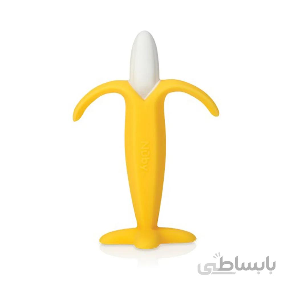 دندانگیر تمام سیلیکونی 3+ ماه نابی NUBY طرح موز