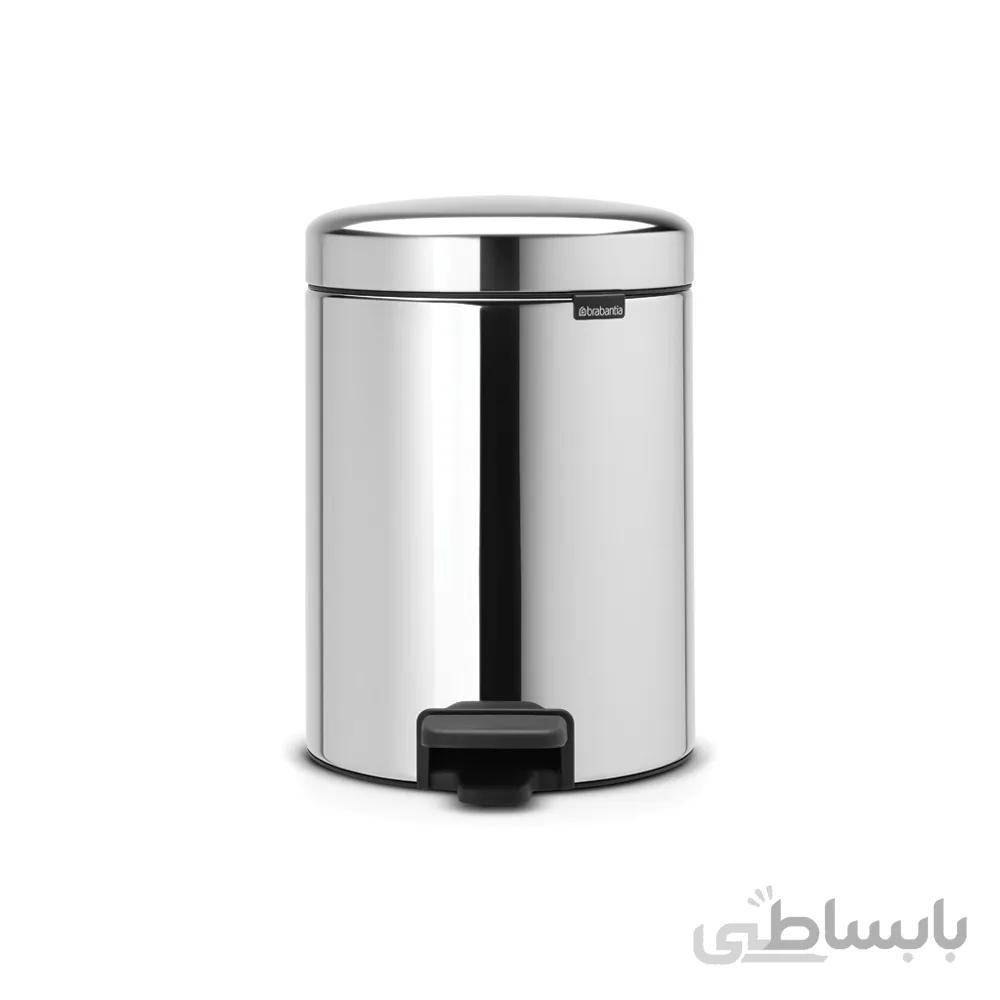 سطل پدالی 5 لیتر برابانتیا (Brabantia) مدل Brilliant Steel