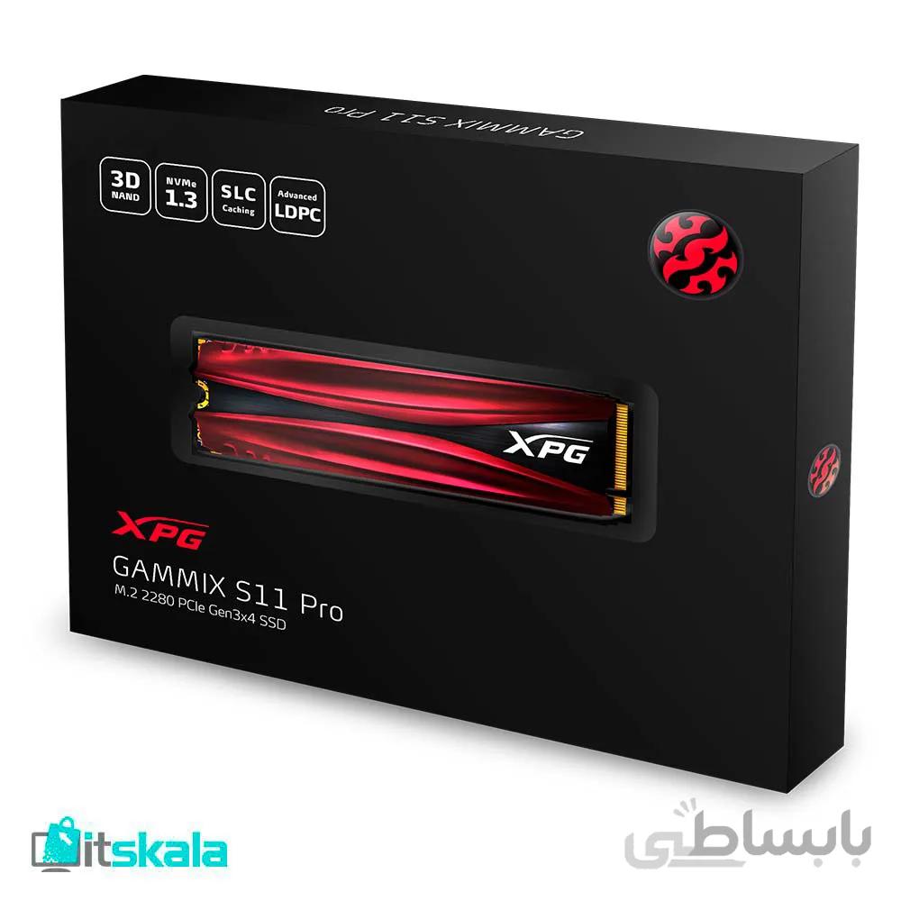 اس اس دی اینترنال ایکس پی جی مدل GAMMIX S11 Pro PCIe Gen3x4 M.2 2280 ظرفیت 512 گیگابایت ا XPG GAMMIX S11 Pro PCIe Gen3x4 M.2 2280 Solid State Drive 512Gb