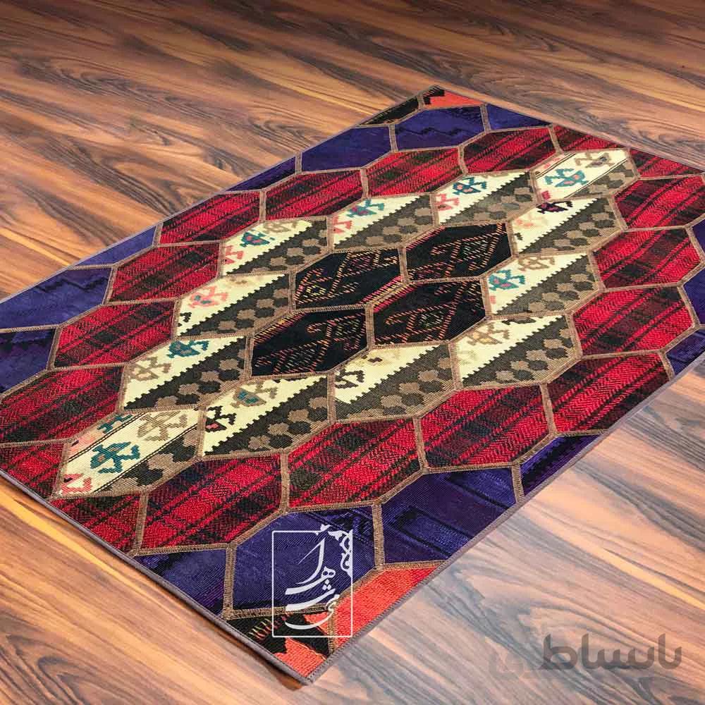گلیم چهل تکه دستباف 1 در 1/5 متری مدل gt-57 ا قیمت به شرط خرید تیمی
