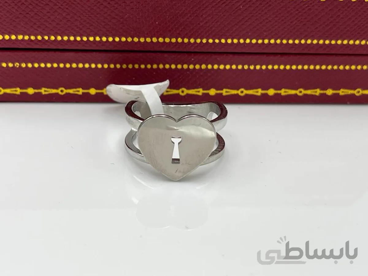 انگشتر قلب و کلید مینیمال