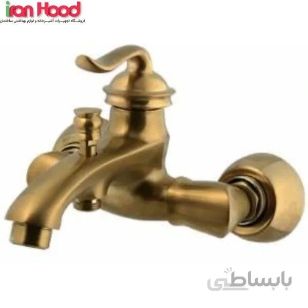 شیر حمام البرز روز مدل اسپیرال طلامات ا Alborzrooz gold mate-Spiral bath tap