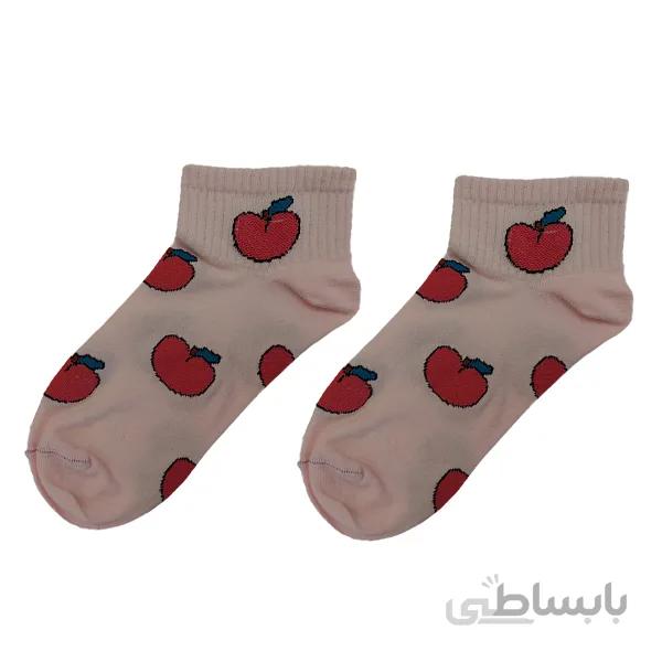 جوراب دخترانه و زنانه نیم ساق مدل جدید با طرح میوه کد PH494.3
