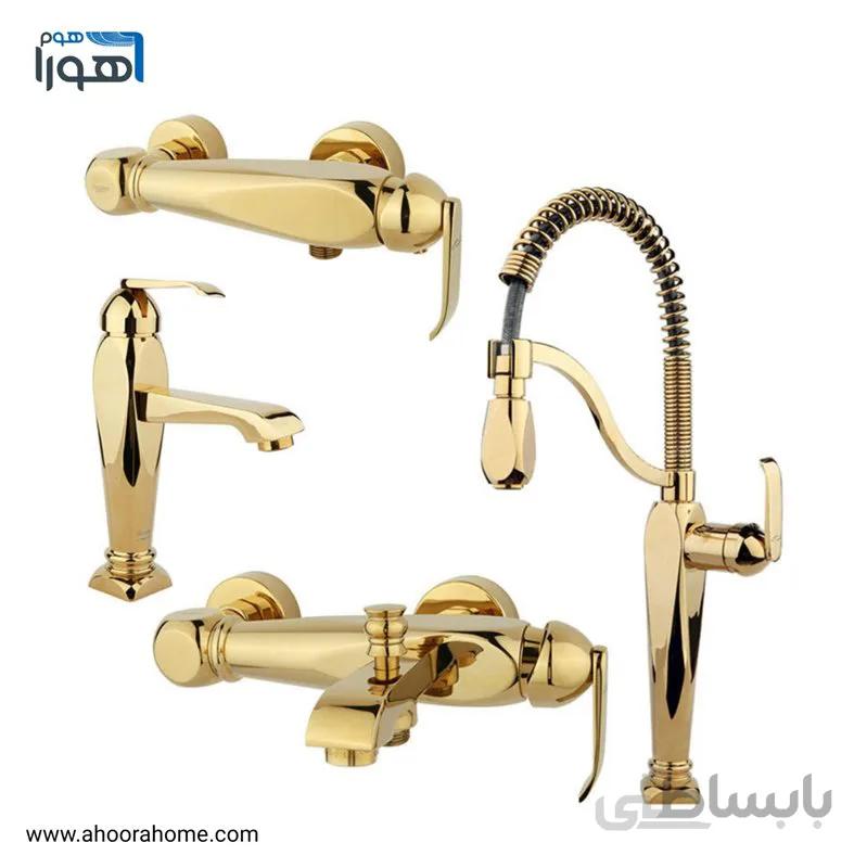 ست شیرآلات راسان مدل آلیس طلایی RASAN