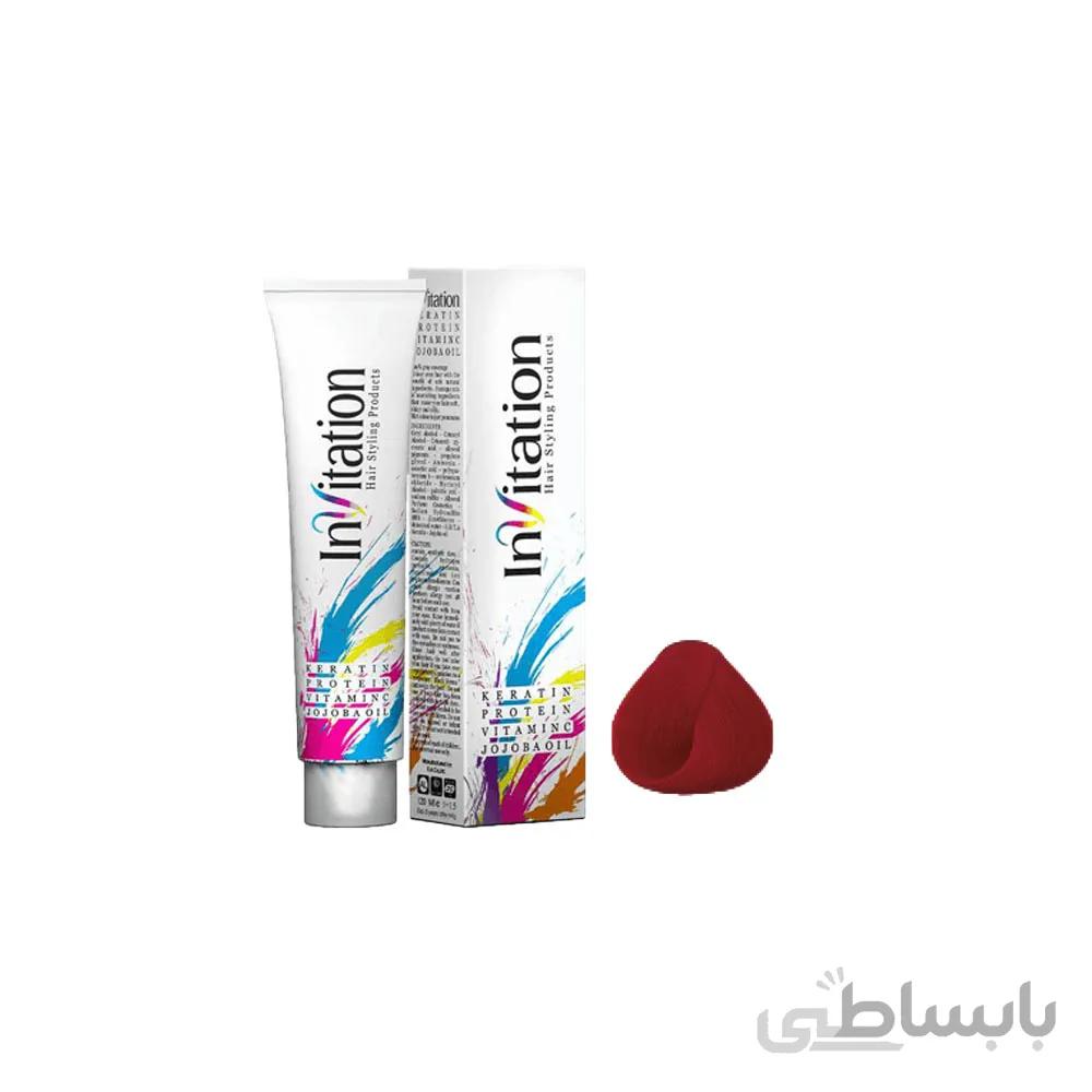 رنگ مو اینویتیشن شماره 7.6حجم 120 میلی لیتر رنگ آلبالویی روشن