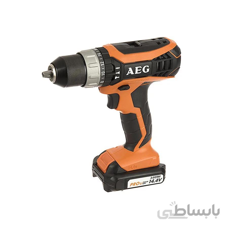دریل پیچ گوشتی شارژی AEG مدل BSB14G3LI-202c ا AEG cordless screwdriver drill model BSB14G3LI-202c