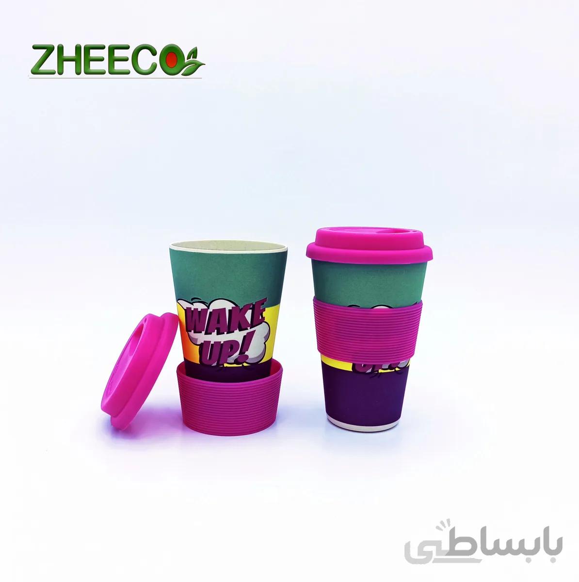 لیوان ماگ بامبو طرح wake up