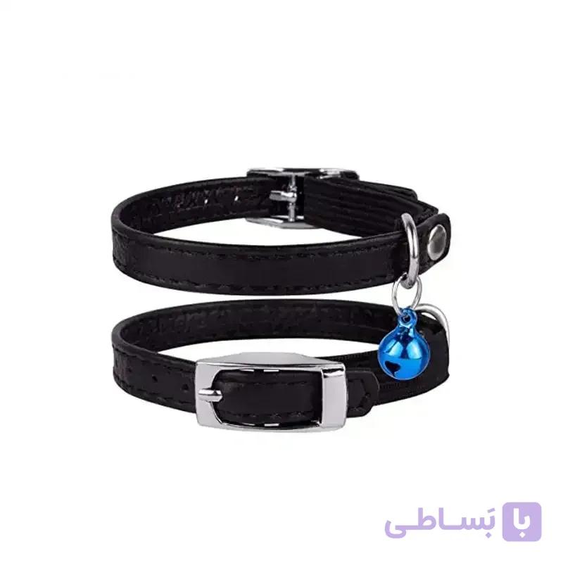 قلاده گردنی گربه زنگوله دار مخملی