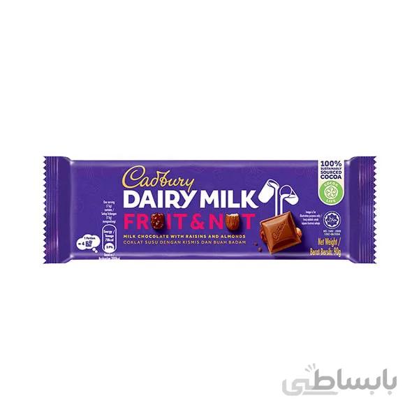 شکلات کدبری دیری میلک میوه و خشکبار 40 گرم