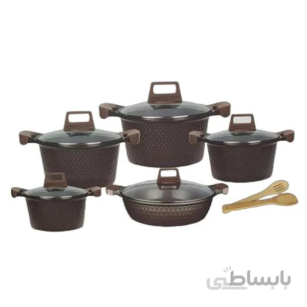 سرویس قابلمه الماسی یونیک 12 پارچه Unique ا Cookware Set Unique 12Pcs JN172