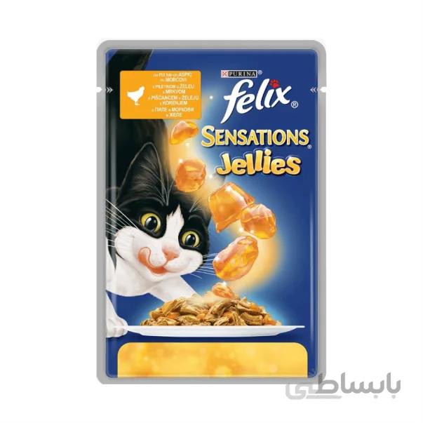 پوچ گربه با طعم مرغ طلایی فلیکس پورینا –Purina Felix Sensations Jellies Chicken Pouch