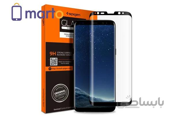 محافظ صفحه نمايش شیشه ای مناسب براي گوشي سامسونگ Galaxy S8 Plus ا Galaxy S8 Plus Screen Protector GLAS.tR Full Cover Glass
