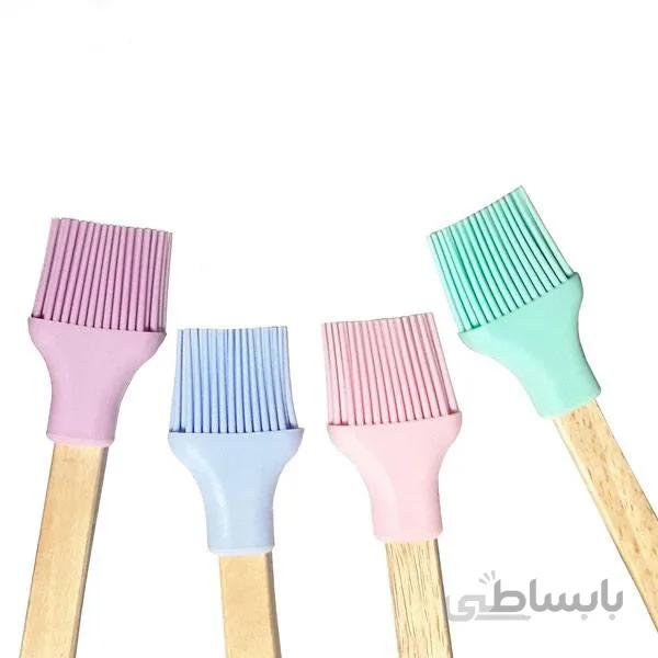 فرچه سیلیکونی دسته چوبی