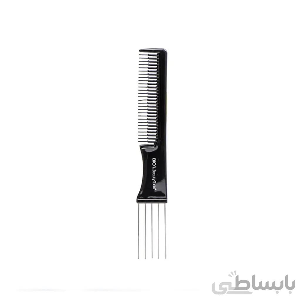 شانه مو سر بیول مدل گرافیت استایل مشکی با دسته تقسیم کننده ا Biol Comb Hair Graphite Style & Tease Duet