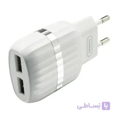 شارژر دیواری فست شارژ Tranyoo V50 2.4A 12W 2Port + کابل میکرو یو اس بی