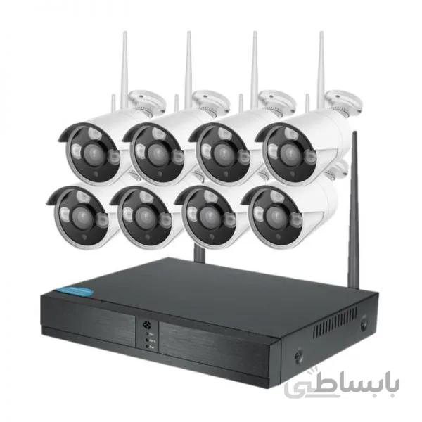 پکیج دوربین مداربسته بیسیم 8 کانال 2 مگاپیکسل