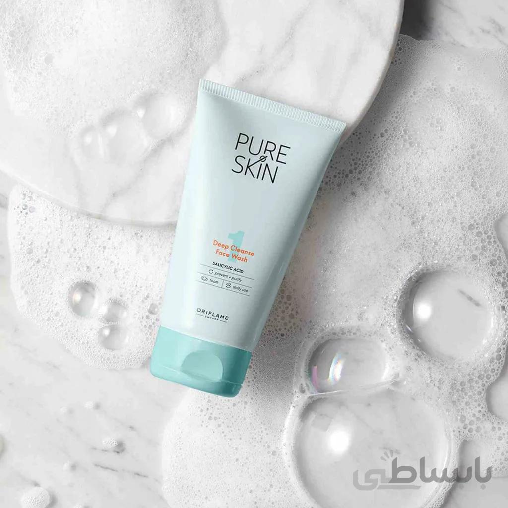 فیس واش اوریفلیم مدل PURE SKIN Deep Cleanse